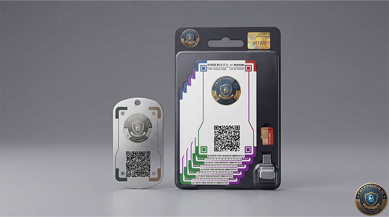 Cryptosign Citadel Medallion | SSS Decryption Key & Seed Backup Tag