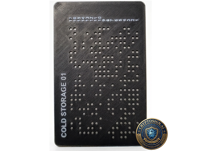 Black cold storage device with visible branding on a white background